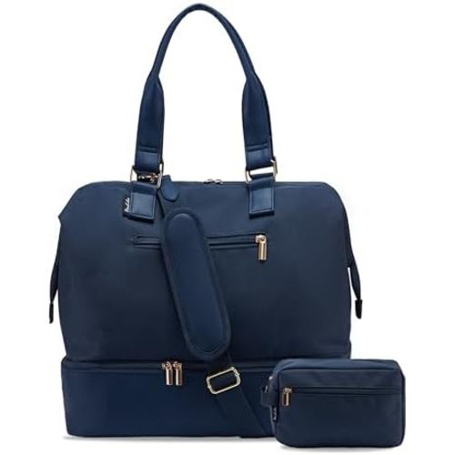 Weekender Bags for Women, Large Travel Duffel Bag with Shoes Compartment, Carry On Overnight Tote Bags with Toiletry Bags, Hospital Bags for Labor and Delivery