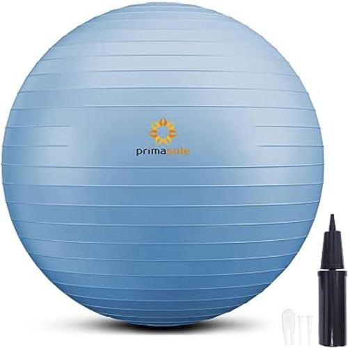 Primasole Exercise Ball for Balance Stability Fitness Workout Yoga Pilates at Home Office & Gym Birthing Ball for Pregnancy, Office Ball Chair