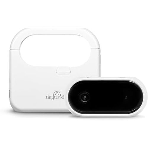 Tiny Traveler Add-On Baby Car Camera with Power Bank – 720P HD, Night Vision, Easy Install for Twins, 2 Kids, or Pets – Wireless Baby Car Camera Add-On Kit (Monitor Not Included)