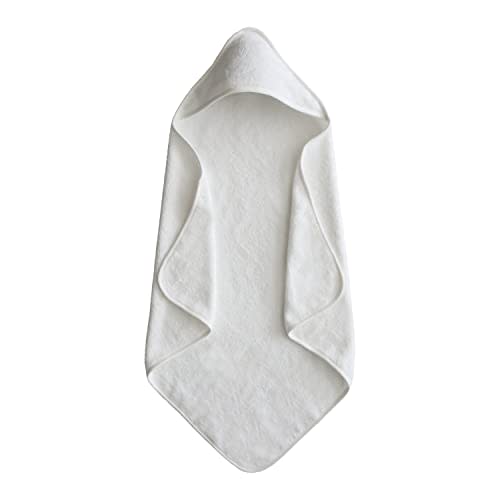 mushie Baby Hooded Towel | Organic Cotton (Pearl)