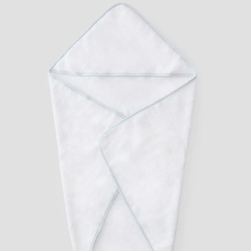 Personalized Baby Hooded Towel | Weezie Towels blue gingham