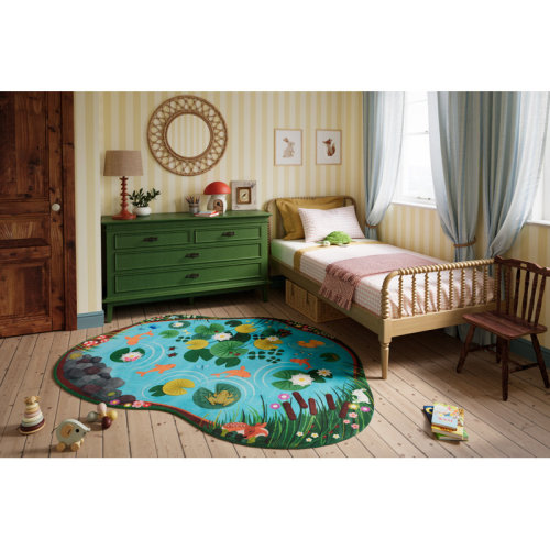 PlayGround rugs by Momeni Momeni Playground Pond Blue Kid Rug & Reviews | Wayfair