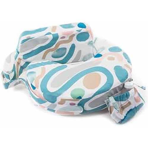 My Brest Friend Organic Cotton Super Deluxe Nursing Pillow - Enhanced Comfort & Ergonomic Breastfeeding Pillow - Ultimate Support For Mom & Baby - Adjustable with Handy Side Pocket, Modern Art