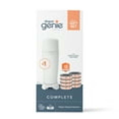 Diaper Genie Baby Registry Gift Set, Pail with 8 Clean Laundry Scent Refills, White