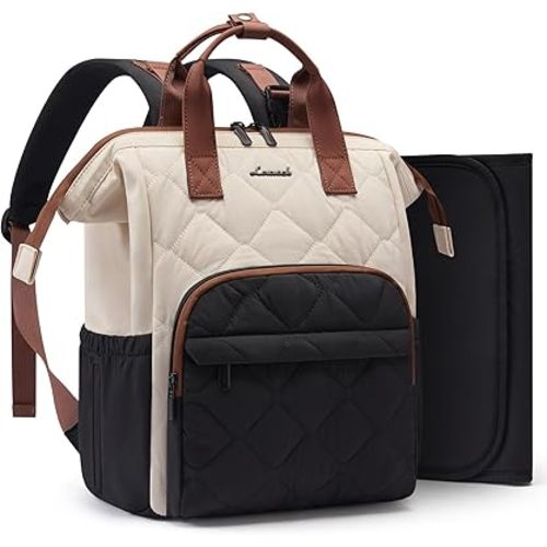 LOVEVOOK Small Diaper Bag Backpack, Mini Baby Bag for Girl Boy with Changing Pad, Diaper Backpack for Mom Dad with Stroller Buckles