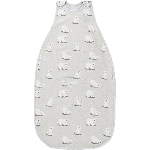 Woolino 4 Season Sleep Sack - Ultimate Merino Wool and Organic Cotton Sleeping Bag - Two-Way Zipper Adjustable Universal Size Sleep Sack for Baby (2-24 Months) - Polar Bear
