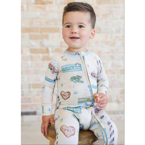 Bamboo Baby Clothes | Outer Banks OBX | Convertible Romper | Beach