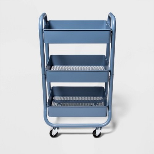 3-Tier Metal Utility Cart - Made By Design™, Color: Blue