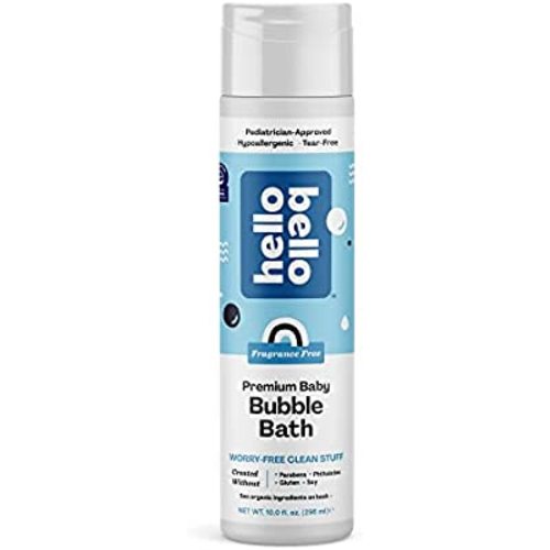 Hello Bello Fragrance Free Bubble Bath | Tear-Free, Hypoallergenic, Dermatologist & Pediatrician Tested for Babies and Kids | 10 Fl Oz