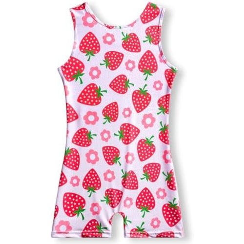 Gymnastics Leotards for Girls 2T 3T 4T 5T 6T 7T 8T Toddler Tumbling Outfit Biketard Unitard with Shorts Multiple Colors
