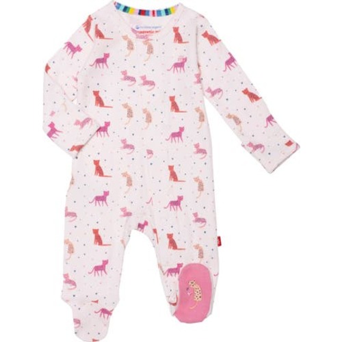 Magnetic Me Cheetah Bonita Magnetic Organic Cotton Footie | Nordstromrack