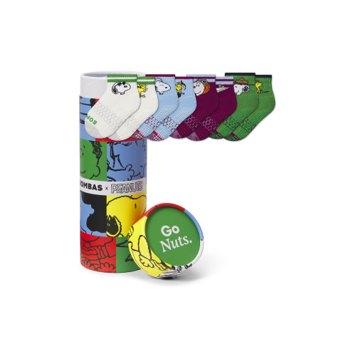 Peanuts x Bombas: Toddler Gripper Calf Sock 4-Pack Gift Box