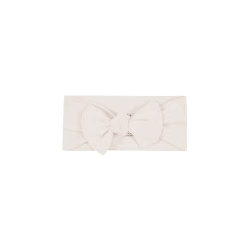 Knotted Bow Headband in Oat - 3-6mo