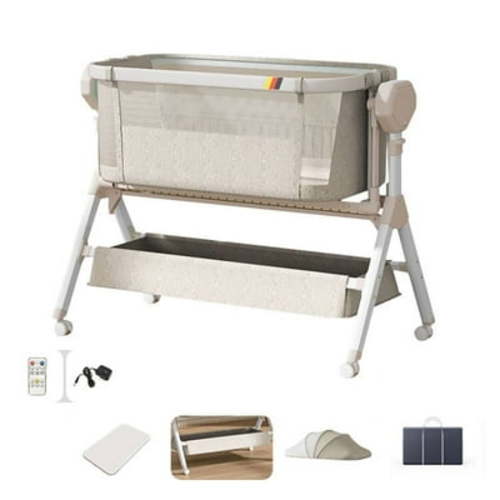 Electric Rocking Bassinet, Baby Cribs, Bedside Sleeper, Newborn Co-Sleeper,Unisex Baby Sleeping Bed
