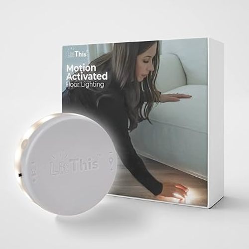 Under Bed Lights Motion Sensor Patented 360° Motion Activated Night Light for Under Bed Light. – No Installation, Easily positioned, dimmable, auto on/Off.