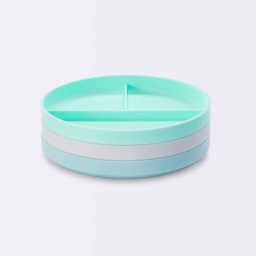 Divided Plate - 3pk - Cloud Island™, Color: Green/Gray/Light Green