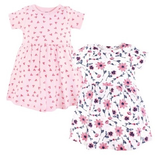 Hudson Baby Girls Cotton Dresses, Botanical, 3-6 Months