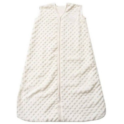 HALO Innovations Sleepsack Plushy Dot Velboa Wearable Blanket, Color: Cream, Size: L