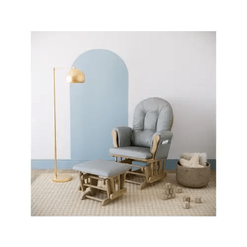 Storkcraft Hoop Glider and Ottoman (Color: Natural/Light Gray)