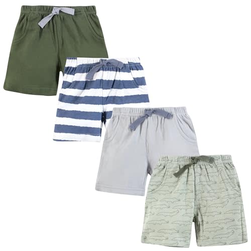 Hudson Baby Unisex Baby Shorts Bottoms 4-Pack