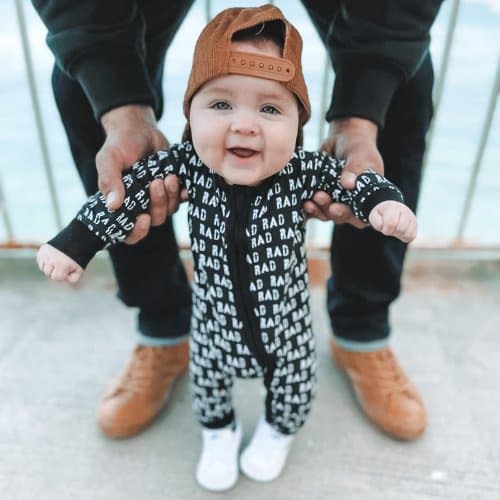 3-6 month THE RADDEST DOUBLE ZIP SLEEPER - BLACK