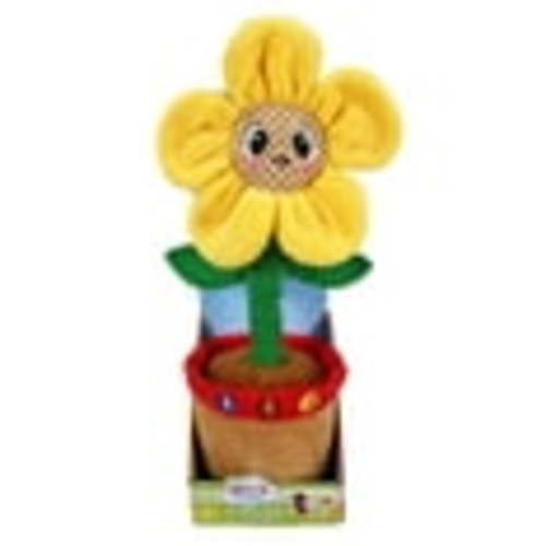 Spark Create Imagine Learning Bilingual Talking and Dancing Plush Sunflower, 14 inch, Light Features, Repeats What You Say