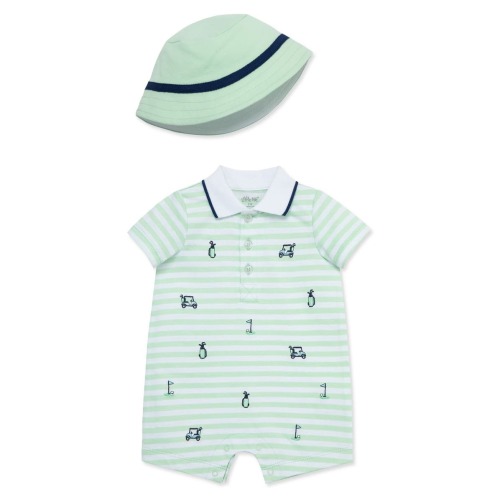 Golf Romper & Hat Set, 9M