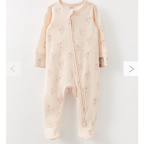 Organic Pointelle Zip All In One Romper