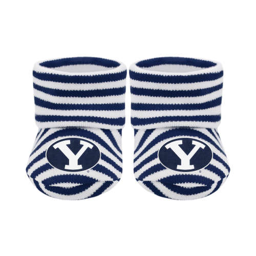 BYU Cougars Striped Booties | College Baby
