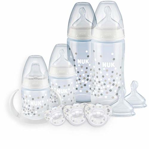 NUK Smooth Flow Anti-Colic Bottle Newborn Gift Set - Polka Dots
