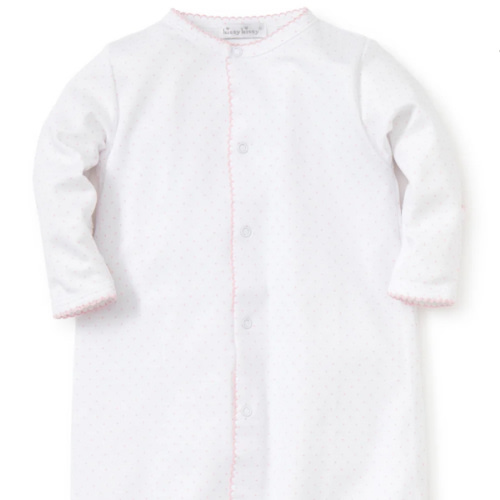 White/Pink New Kissy Dots Print Converter Gown