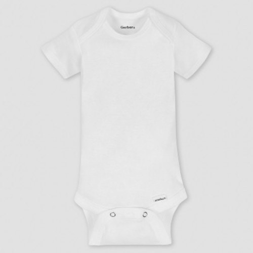 Gerber Baby's Organic Cotton 5pk Organic Short Sleeve Onesies White, Size: 3/6M