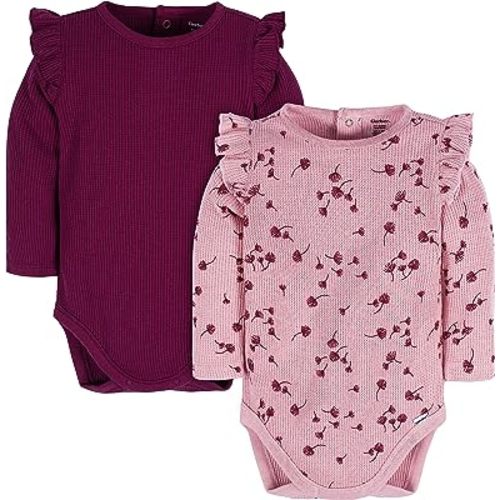 Gerber Baby-Girls 2-Pack Long Ruffle Sleeve Onesies