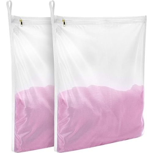 GOGOODA Delicates Laundry Bags, Fine Mesh Wash Bag for Lingerie, Underwear, Bra, Silk, Socks with Hanging Loop