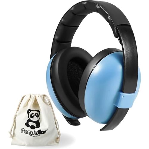 PandaEar Baby Ear Protection Noise Cancelling HeadPhones Ages 0-3 Years | Infant Hearing Protection Earmuffs -Blue
