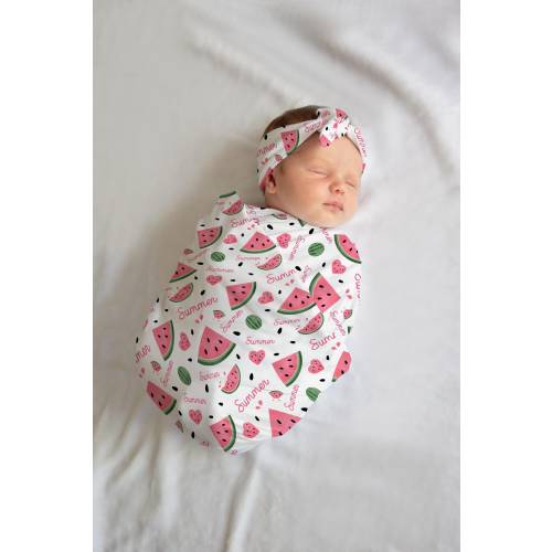 Watermelon Baby Blanket, Personalized Baby Blanket, Watermelon Baby Blanket, Baby Shower Gift, Watermelon Baby Blanket, Fruit blanket