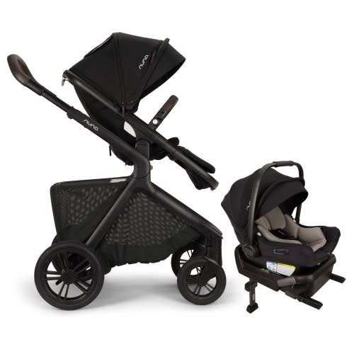 Nuna DEMI icon Stroller + PIPA aire Infant Car Seat Travel System - Caviar