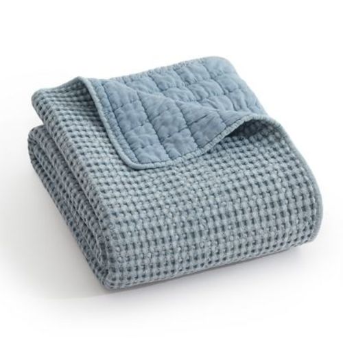Mills Waffle Desert Sage Quilted Throw - Levtex Home