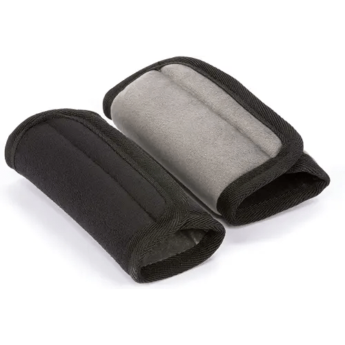 Diono Soft Wraps Car Seat Straps, Shoulder Pads for Baby, Infant, Toddler, Reversible Seat Belt Cushion and Stroller Harness Covers Helps Prevent Strap Irritation, Black, 2 Count