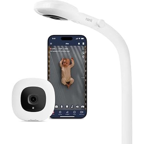 Nanit Pro Smart Baby Monitor - 1080p Wi-Fi Video Camera, 2-Way Audio, See Your Baby from Anywhere, Sound/Motion/Cry Notifications, Night Vision
