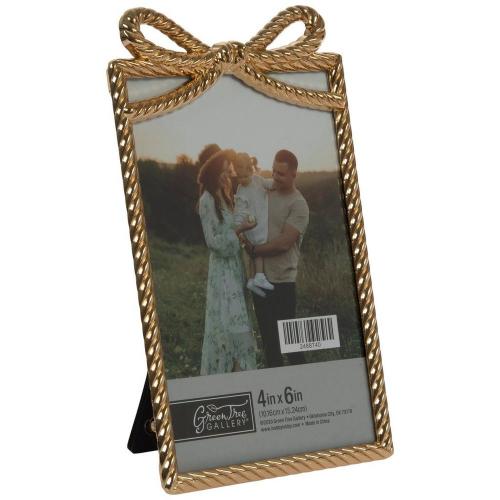 Gold Bow Metal Frame - 4" x 6"