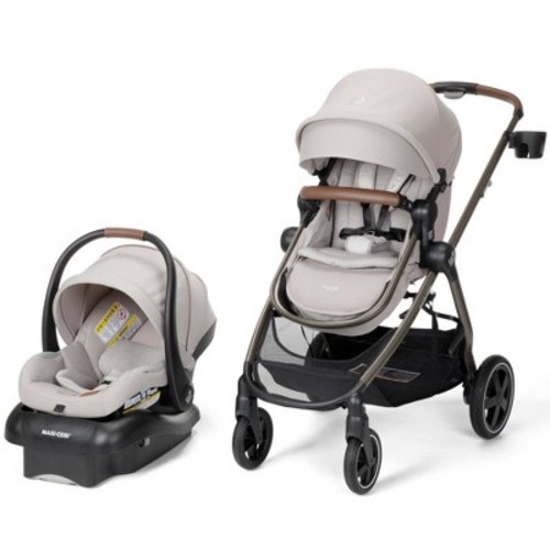 Maxi-Cosi Zelia Luxe Travel System, Color: New Hope Tan