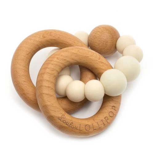 Bubble Silicone & Wood Teether