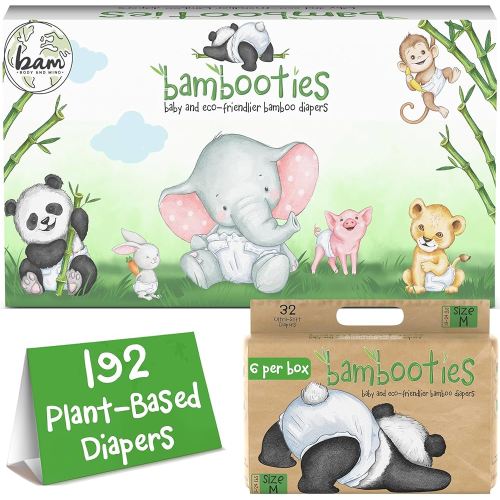 Bambooties Diapers - Medium Size 2 to 3, 13-24 lbs (192 ct)
