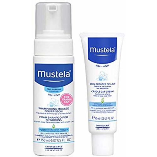 Mustela Baby Cradle Cap Bundle - Natural Baby Shampoo & Cradle Cap Cream - with Natural Avocado - 2 Items Set