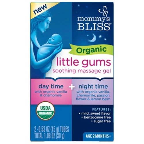 Mommy's Bliss Organic Gum Massage Gel Day/Night Combo - 2ct/0.53oz Each