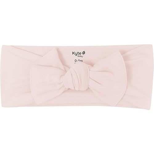 KYTE BABY Rayon Made From Bamboo Bow, (0-3 Months, Blush)
