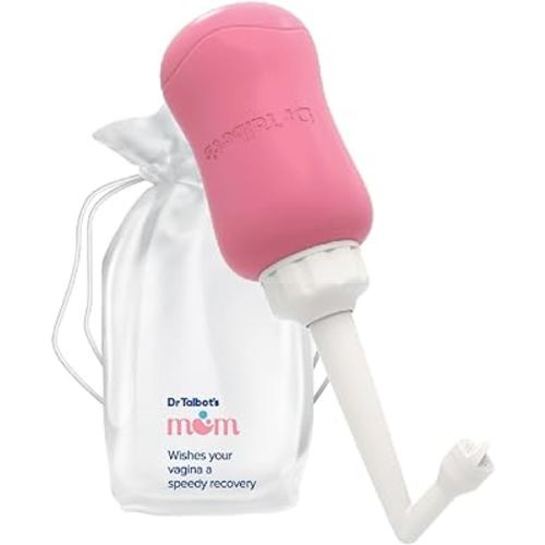 Dr. Talbot's Mom Postpartum Peri Bottle with Storage Bag - 12.2 Fl Oz/360 ML Capacity - Postpartum Essentials - Portable Bidet - Perineal After Birth Recovery - Hospital Delivery Labor Bag Must Have