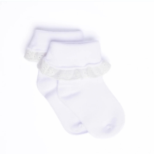 Eyelet Ruffle Ankle Sock (2 Colors) – Stitchy Fish