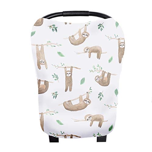 Copper Pearl Multi-Use Cover: Car Seat Covers, Nursing Cover, and Stroller Cover for Sun - Stretchy Fabric, All-Season Use, Stylish Designs, Easy Access for Moms - Noah